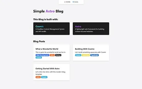Simple Astro Blog
