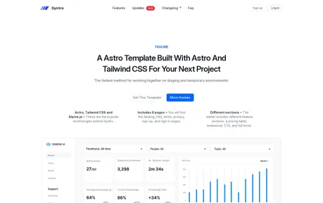 Syntro - SaaS Landing Page Template